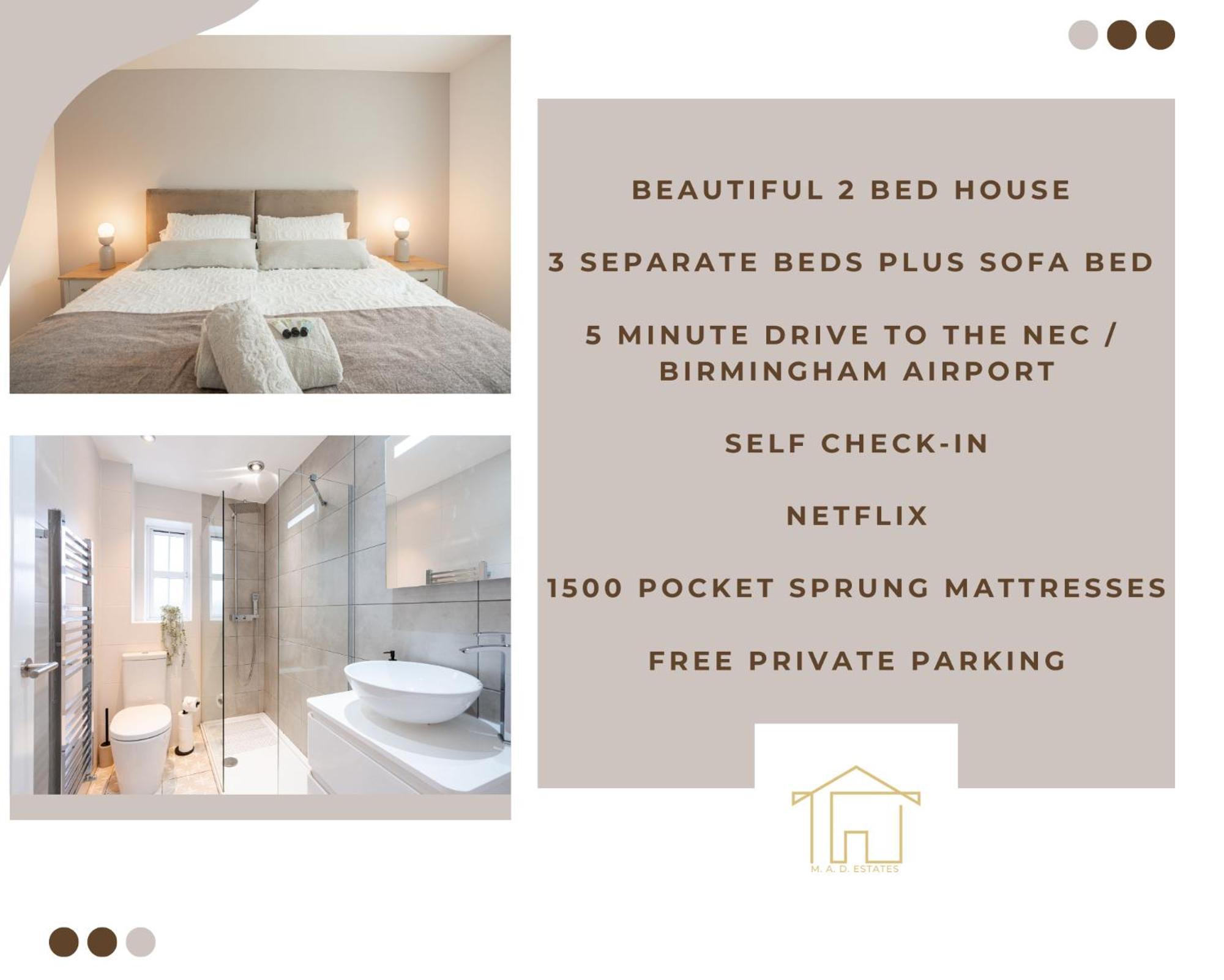 Stunning Abode 5 Min From Nec & Bhx, Pets Allowed Marston Green Екстер'єр фото